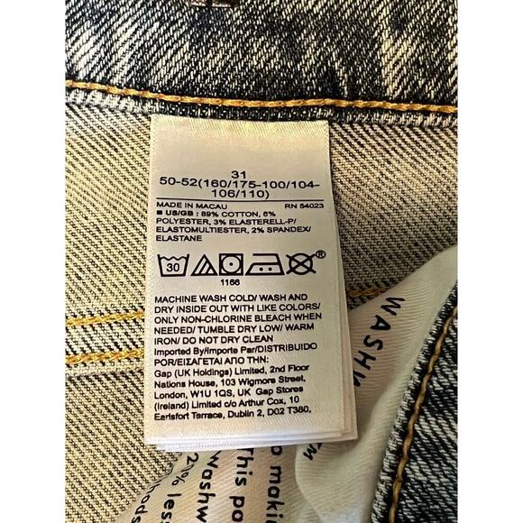 Banana Republic jeans sz 31 high rise vintage slim distressed light wash denim - Picture 6 of 10